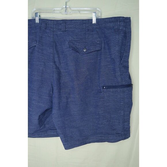 True Nation by DXL Hybrid Shorts Men's 52 Blue Zip Pockets Stretch Cotton Blend - Picture 6 of 9